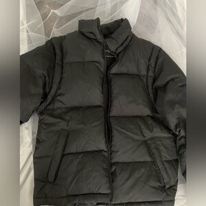 Southpole OG Black Puffy Jacket (removable sleeves)